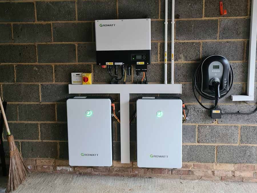 Growatt Solar Battery Installation With EV Charger